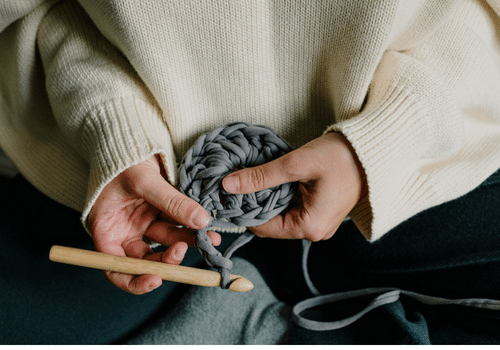 Is there some kind of finger protector for holding the yarn tension? I put  on band aids but I don't want to have to do this every time I crochet. :  r/crochet